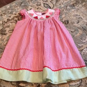 Smocked Watermelon Dress